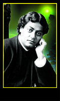  Swami Vivekananda Black and White Poster with color background
