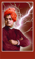Swami Vivekananda poster with Lightning